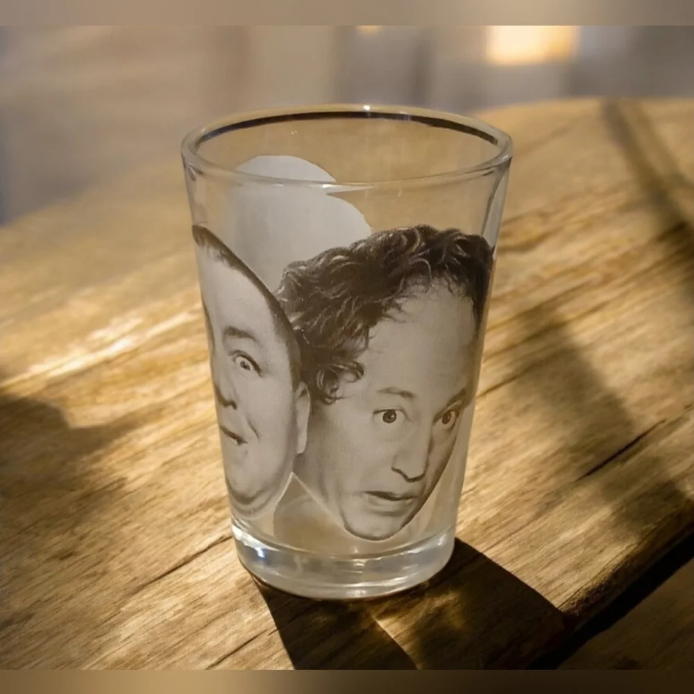 Three Stooges shot glass  Rare Find!